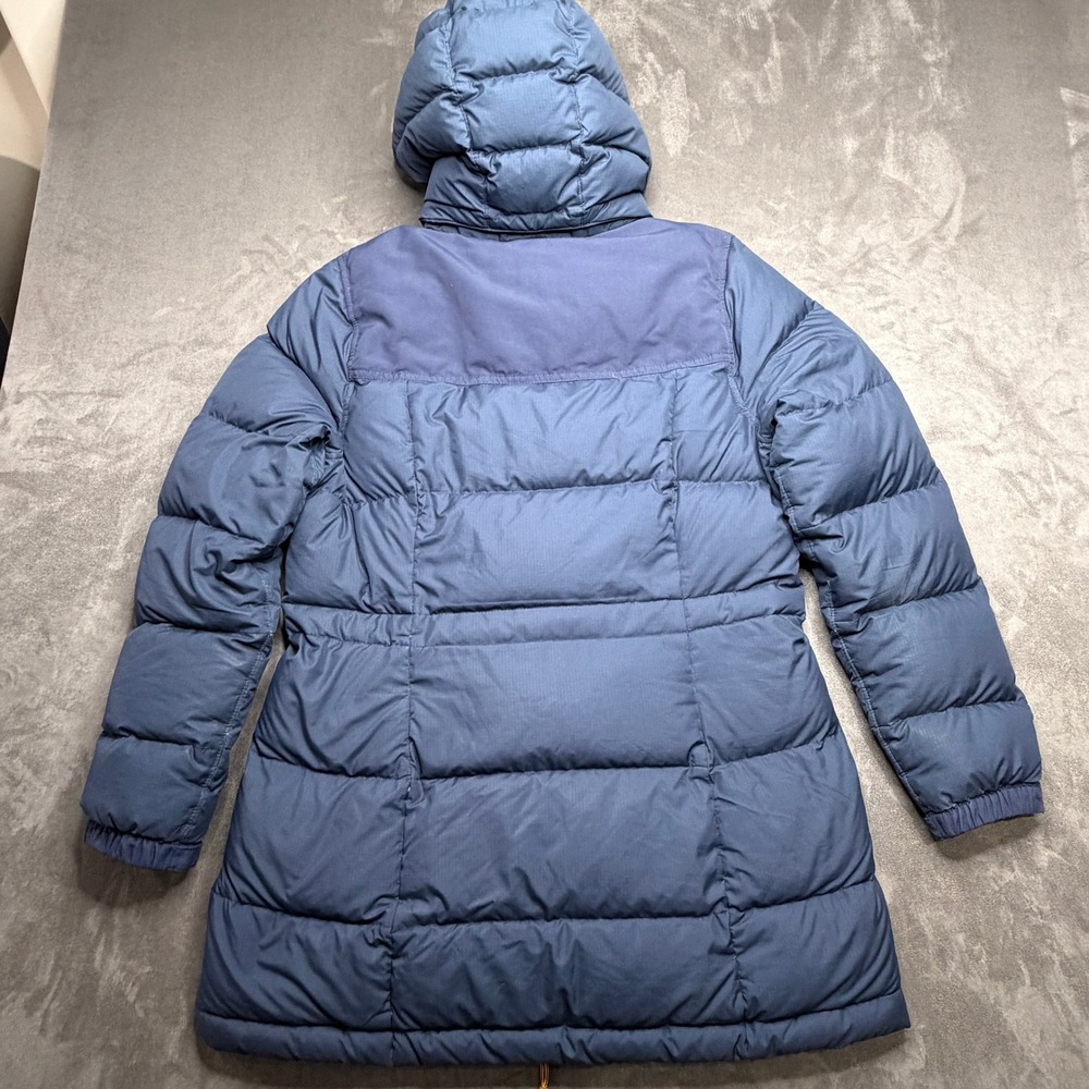 LL Bean Mountain Classic Down Parka Womens Sz M Navy Puffer Coat Outdoor Winter - Picture 5 of 13